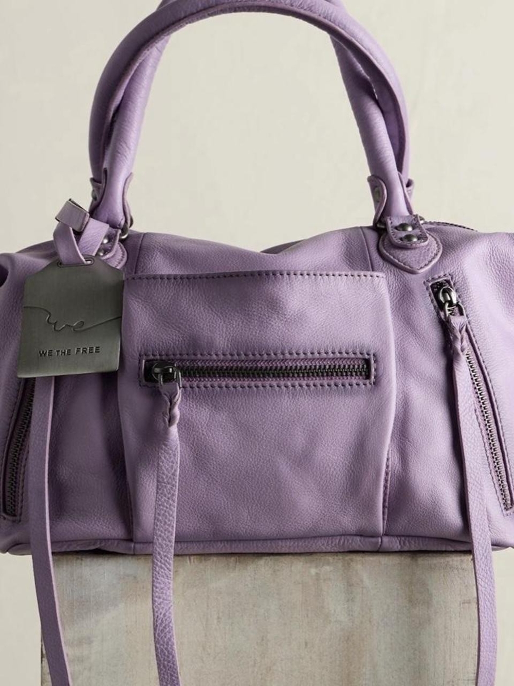 LILAC Baby Emerson Free People Leather Satchel Bag